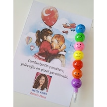 Farklı Market 23 Nisan Kurumsal Yumurtlayan Emoji Kalem 35 Adet Çok Renkli