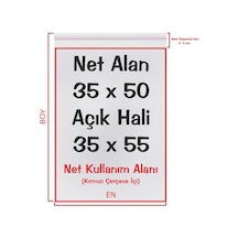 35 x 50+5 (35*55) CM. 250 Adet - Şeffaf Bantlı Yapışkanlı Jelatin P