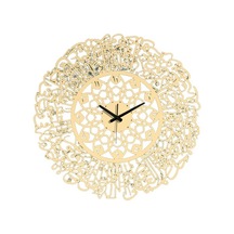 Goldenqian Akrilik Islam Duvar Saati 30 Cm Müslüman Ev Dekor Duvar Saati Kaligrafi Duvar Dekorasyon Sanat Kapalı Duvar Saati-altın Eys2fr Altın