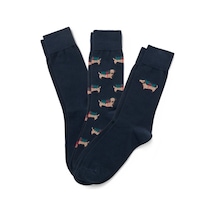 Tchibo Erkek Çorap, 3lü, Köpek 41-43 Lacivert