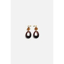 Oval Sallantılı Küpe Gold 57744035