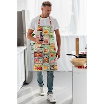 Adawall Junk Food Tasarımlı Mutfak Önlüğü