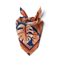 Monstera Rüyası Desen Bandana/fular Çok Renkli