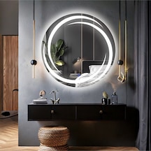 Flux Beyaz Led'li Lazer Kumlamalı Lavabo & Banyo Aynası Dokunmatik Sensörlü 90 X 90