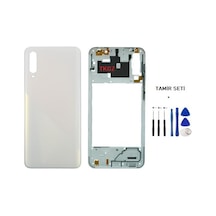 Samsung Galaxy Uyumlu A30s - Sm-a307f Full Kasa Arka Kapak Takım Beyaz - Tamir Seti