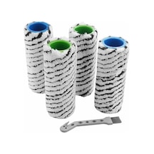Mufunye Karcher Fc7 Fc7 Premium Fc5 Fc5 İçin 4'lü Taş Rulo Fırça Premiumhappyshop ,elektrikli Süpürge Aksesuarları