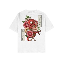 Adrift Posion Oversize Unisex T-shirt Beyaz