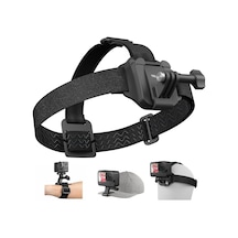 Telesın Baş Kayışı Dağı Kapak Klipsli, Hızlı Çıkarma Baş Kemeri Dağı Gopro Hero 12/11/10/9/8/7/6/5, Fusion, Max, Djı Osmo Ve Çoğu Aksiyon Kamerasıyla Uyumlu