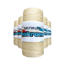 5 Adet Polyester Makrome İpi 270 Krem 100 gr