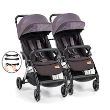 Baby2go Tulipa Cabin Otomatik Katlanan İkiz / Siyah Gri