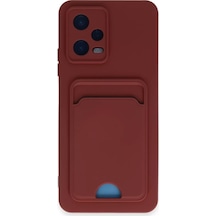 Newface Xiaomi Poco X5 5g Kılıf Kelvin Kartvizitli Silikon - Bordo