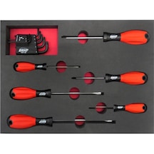 Brio Tornavida Düz-Yıldız Seti Ve Allen Torx Seti 13 Parça Sünger