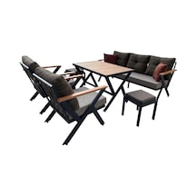Vega 'N' Model Deluxe Bahçe&Cafe&Balkon Takımı Siyah