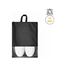 Çok Amaçlı Şeffaf Pencereli Ayakkabı Düzenleyici Seyahat Çantası Hurç 45x34 Cm 10 Adet Al5501