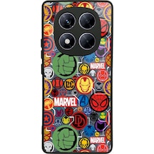 Xiaomi Redmi Note 14 Pro 4g Marvel Face Tasarımlı Glossy Telefon Kılıfı Çok Renkli