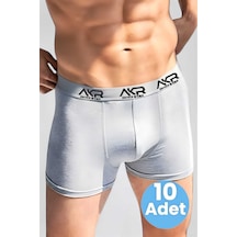 Uniquetrenders Erkek Likralı 10'lu Boxer Gri