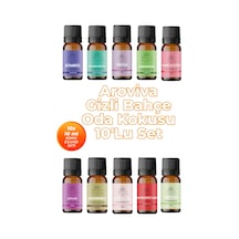 Gizli Bahçe Esansiyel Uçucu Koku Yağı Buhurdanlık Yağı Difüzör Esansı 10'lu Set 10x10ml Karışık