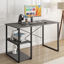 Çalışma Masası Raflı Ofis Laptop Bilgisayar Masası Füme 1420 Füme Çalışma Masası Raflı Ofis Laptop Bilgisayar Masası Füme 1420 Füme