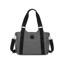 Smart Bags Günlük Orta Boy Su Geçirmez Krınkıl Kumaş Kadın Omuz Çantası Siyah/beyaz Siyah - Beyaz