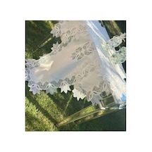 Krem-krem Kayla Model 5 Parça Keten Masa Örtüsü Runner Seti Salon Takımı No 22252 Bzckh1371 Çok Renkli