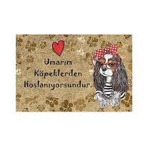 Monnhein Tasarımlı Dekoratif Kapı Önü Paspas, Dış Mekan/ev İçi/banyo/mutfak/yatak Odası/giriş Paspasları Umarım Köpeklerden Hoşlanıyorsundur, 45x70 Açık Bej