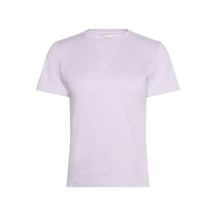 Calvin Klein Ss 20s Jersey Emblem, Vfj Mor Kadın T-shirt
