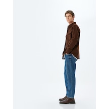 Koton Tapered Fit Kot Pantolon - Joe Jean Koyu İndigo 5wam40145ıd İndigo