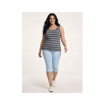 Hanezza Sıfır Kol Basic T-shırt Gri - 906387882 Gri