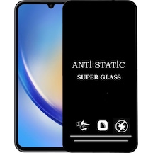 Samsung Galaxy Uyumlu A34 Anti Statik Ekran Koruyucu Toz Tutmayan Kırılmaz Cam