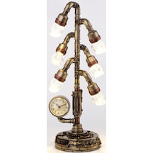 WISE Veronese Serisi-WISE STEAMPUNK ISIKLI SAAT-43*13,5*13,5 CM