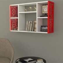 Terek Dekoratif Duvar Rafı Kırmızı