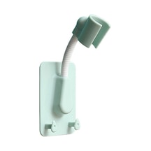 Primepickings Yeşil Vantuz Duş Tutucu Ayarlanabilir Duş Başlığı Tutucu Evrensel Banyo Braketi Meme Taban 2 Katlı Gri