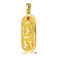 Goldkupe 14 Ayar Altın Antik Mısır Hiyeroglif Kartuş Kolye Ucu 5,93 Gr-6569 Altın