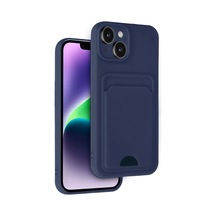 Apple Apple Uyumlu iPhone 14 Kılıf Kelvin Kartvizitli Silikon - Lacivert 0.2M-Çok Renkli