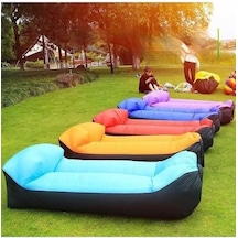 Pazly Şişme Koltuk, Baş Destekli Hava Yatağı, 1 Kişilik, Turuncu, Taşınabilir, Kamp & Açık Hava İçin Turuncu