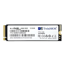 Twinmos NVMEFGBM2280 512 GB 2455/1832 MB/S M.2 PCIe NVMe SSD