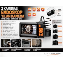 20 Metre Endoskop Ekranlı Yılan Kamera 8mm 1080p Sert Kablo