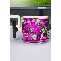 Danganronpa Baskılı Seramik Lüks Kupa 1 Adet T Şeklinde Özel Siyah Kulp Dalga Kulp V2t Çok Renkli