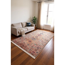Blghome Dokuma Tabanlı Dijital Baskı Halı Blg3805 Pudra