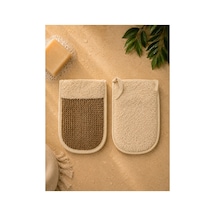 Doğal Sisal & Pamuk Örme Banyo Eldiveni 20x16 Cm Çift Taraflı Peeling Ve Banyo Lifi - 901046031