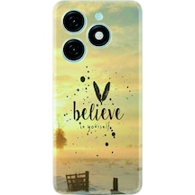 Tecno Uyumlu Spark 20 Spark 20c Kılıf Resimli Desenli Baskılı Silikon Belive İn Yourself 1316