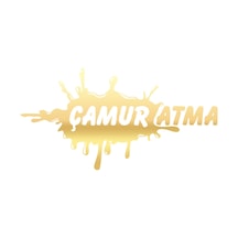 Çamur Atma Araba Sticker 17x17 Cm Gold