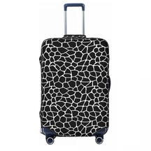 Zürafa Baskı Hayvan Bavul Kapağı Tatil Siyah Beyaz Pratik Bagaj Çantası Seyahat Koruması