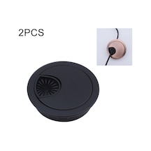 Sones Adet Masaüstü Bilgisayar Masaüstü Çinko Alaşımlı Yuvarlak Diş Açma Kutusu Delik Kapağı, Delik Çapı: 60mm Mat Siyah