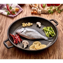 iron Doküm Granit Izgara Tava 36 CM