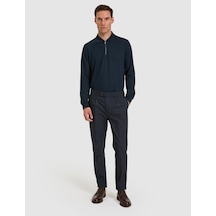 Pierre Cardin Lacivert Slim Tapered Kanvas Pantolon 50331140-vr033