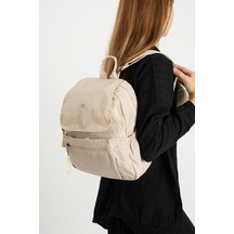 571 Collections Yumuşak Dokulu Ultra Hafif, Esnek Ve Su Geçirmez Polyamid Kumaş Sırt Çantası Bej Model: 571-13-14b Bej