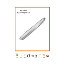 Şarjlı Işıldak 60 Ledli 6W Tuna Şarjlı Led Işıldak Kamp Lambası Beyaz
