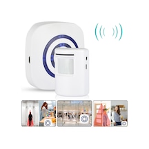 Kablosuz Uyarı Hareket Sensörlü Alarm Ev Güvenlik Kapı Zili