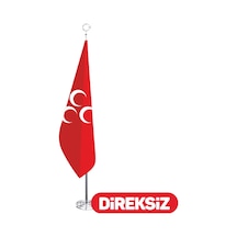 Üç Hilal Kırmızı Makam Bayrağı (Telalı-Simsiz) 100x150 cm